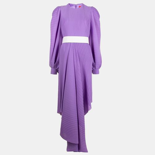 Solace London Dark Lilac Purple Belted Asymmetric Tilde Maxi Dress S - Solace London - Modalova