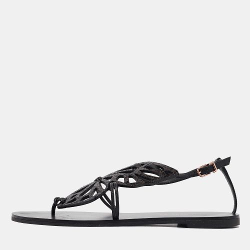 Sophia Webster Black Leather Seraphina Flat Sandals Size 37 - Sophia Webster - Modalova