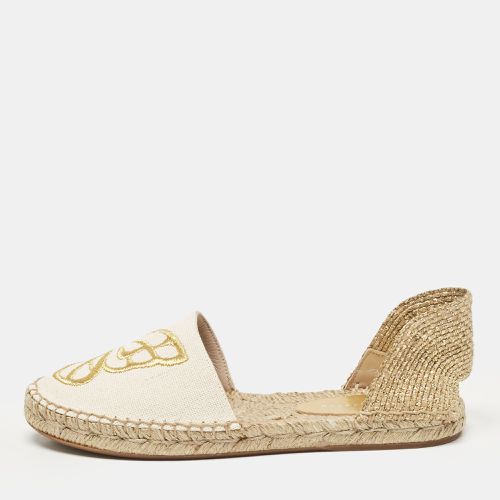 Sophia Webster Cream Canvas Espadrille Flats Size 37 - Sophia Webster - Modalova