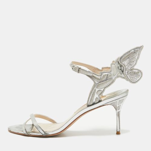 Sophia Webster Silver Faux Leather Butterfly Ankle Strap Sandals Size 40 - Sophia Webster - Modalova