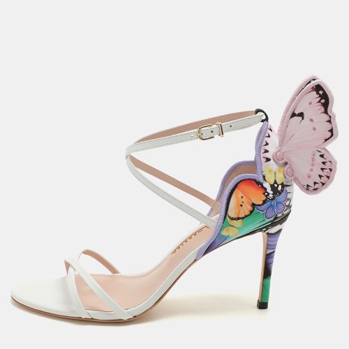 Sophia Webster Multicolor Printed Satin Butterfly Meadow Chiara Ankle Strap Sandals Size 40 - Sophia Webster - Modalova