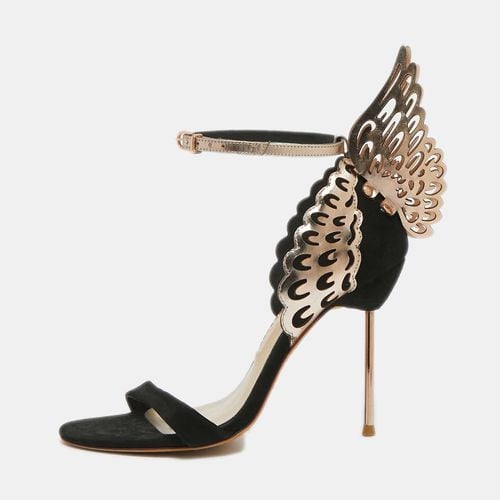 Sophia Webster Black Leather and Suede Evangeline Ankle Strap Sandals Size 37 - Sophia Webster - Modalova