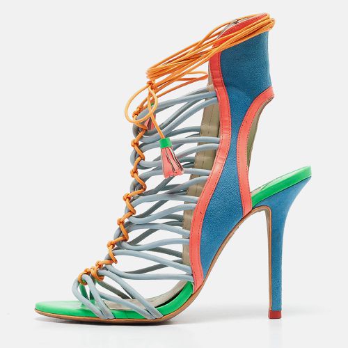 Sophia Webster Multicolor Patent Leather and Suede Lacey Ankle Strap Sandals Size 40 - Sophia Webster - Modalova