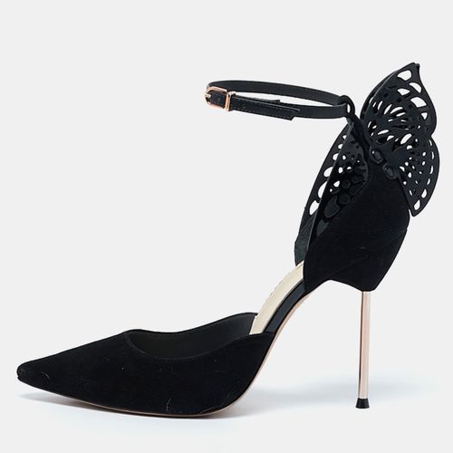 Sophia Webster Black Leather and Suede Flutura D'orsay Pumps Size 39 - Sophia Webster - Modalova