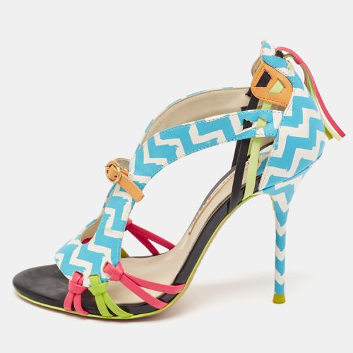 Sophia Webster Multicolor Zig Zag Print Leather Ankle Strap Sandals Size 36 - Sophia Webster - Modalova