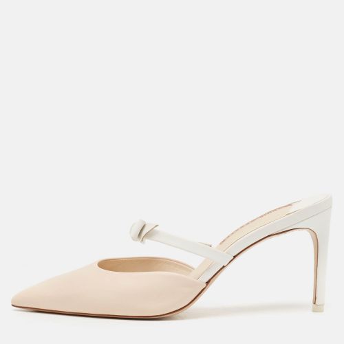 Sophia Webster Beige/White Leather Bow Mules Size 38 - Sophia Webster - Modalova