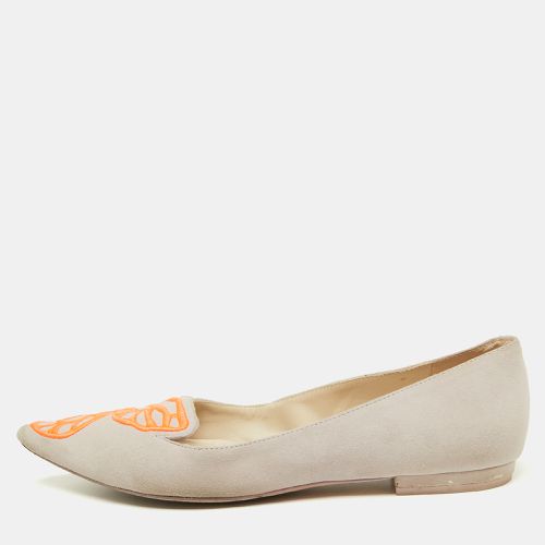 Sophia Webster Pink/Orange Suede Bibi Butterfly Pointed Toe Ballet Flats Size 37 - Sophia Webster - Modalova