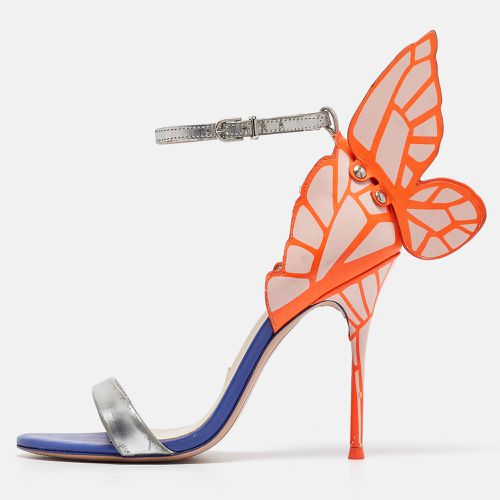 Sophia Webster Silver/Orange Leather Chiara Butterfly Sandals Size 36.5 - Sophia Webster - Modalova