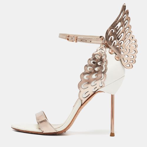 Sophia Webster Gold Laser Cut Rose Gold Leather Evangeline Open Toe Sandals Size 37 - Sophia Webster - Modalova