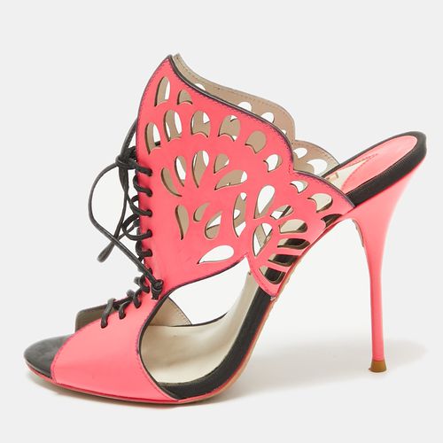 Sophia Webster Pink Leather Laser Cut Lace Up Sandals Size 39 - Sophia Webster - Modalova