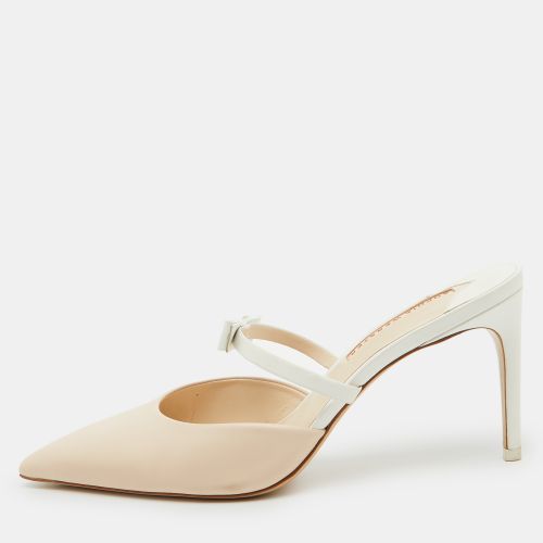 Sophia Webster Beige/White Leather Pointed Toe Mules Size 41 - Sophia Webster - Modalova