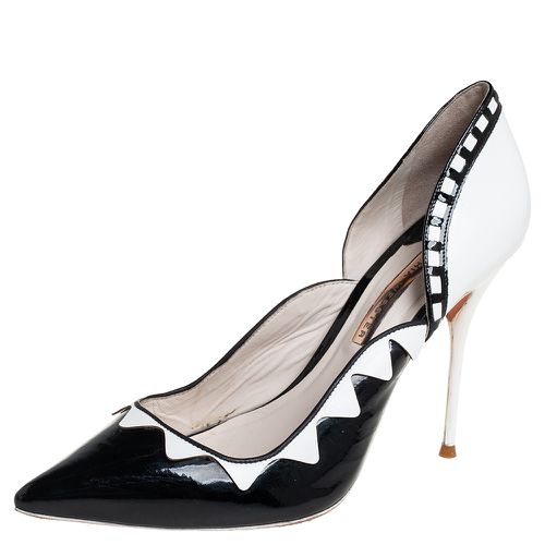 Sophia Webster Black/White Patent Leather And Leather D'orsay Pumps Size 40 - Sophia Webster - Modalova