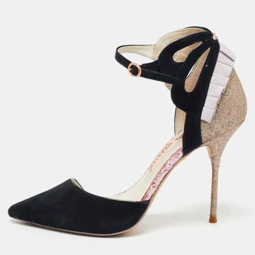 Metallic Suede and Glitter D'orsay Ankle Strap Pumps Size 37 - Sophia Webster - Modalova