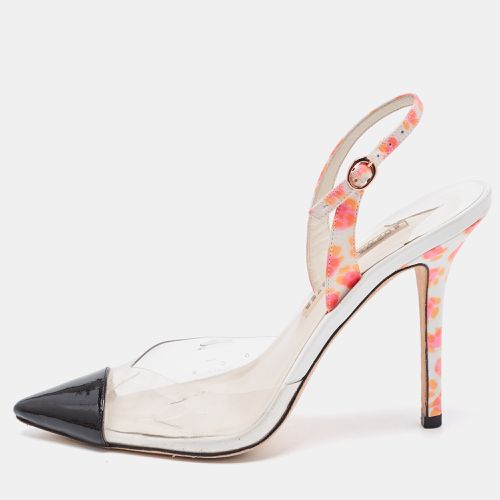 Sophia Webster Tricolor Patent and PVC Animal Print Slingback Pumps Size 39 - Sophia Webster - Modalova