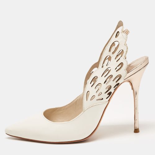 Sophia Webster White Leather Angelo Pointed Toe Slingback Pumps Size 36 - Sophia Webster - Modalova