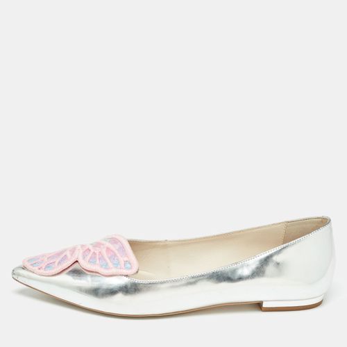 Sophia Webster Silver/Pink Patent Leather Bibi Butterfly Ballet Flats Size 40.5 - Sophia Webster - Modalova