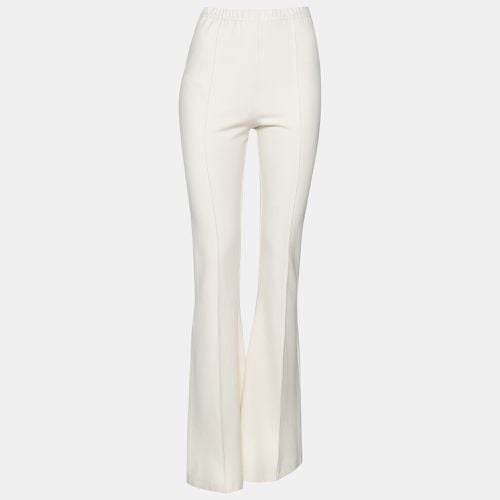 Ivory Stretch Knit Flared Pants L - Sablyn - Modalova