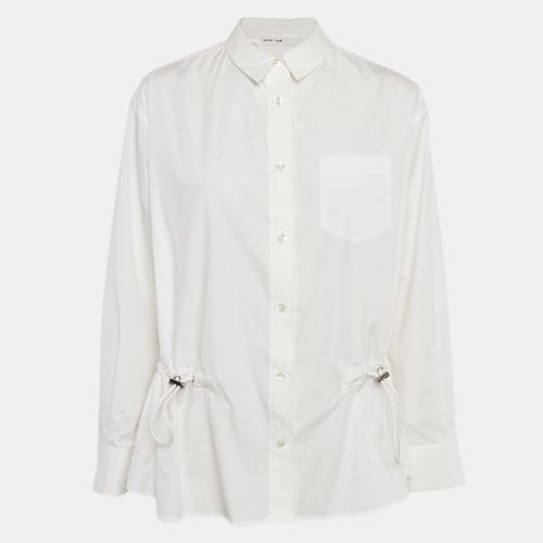 Sacai White Cotton Blend Button Front and Back Blouse XL - Sacai - Modalova