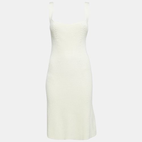 Safiyaa White Ivory Rib Knit Huanca Mini Dress S - SAFiYAA - Modalova