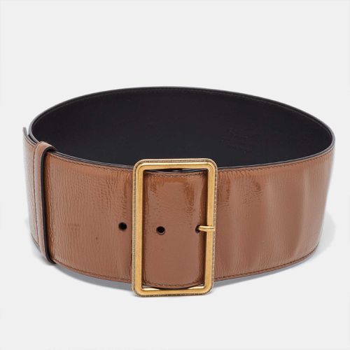 Saint Laurent Patent Leather Buckle Wide Belt 70CM - Saint Laurent Paris - Modalova