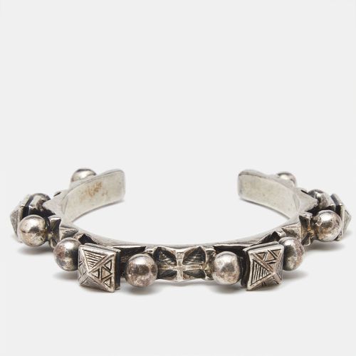 Saint Laurent Paris Silver Tone Open Cuff Bracelet - Saint Laurent Paris - Modalova