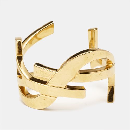 Saint Laurent Opyum Gold Tone Open Cuff Bracelet - Saint Laurent Paris - Modalova