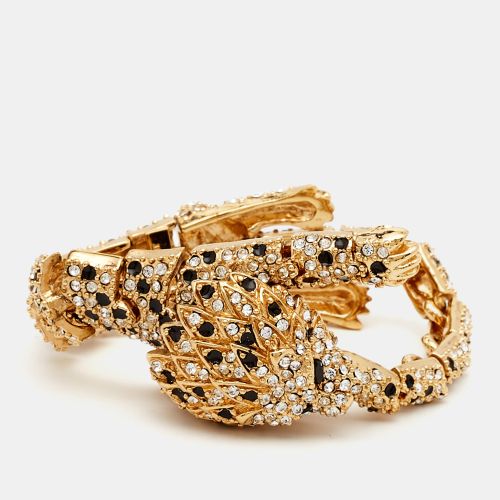 Saint Laurent Paris Hedi Slimane Crystals Enamel Gold Tone Bracelet - Saint Laurent Paris - Modalova