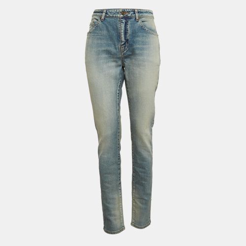 Saint Laurent Paris Blue Washed Denim Jeans L Waist 31" - Saint Laurent Paris - Modalova