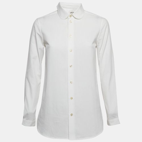 Saint Laurent White Pinstripe Cotton Shirt S - Saint Laurent Paris - Modalova