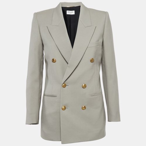 Saint Laurent Paris Beige Wool Double Breasted Blazer S - Saint Laurent Paris - Modalova