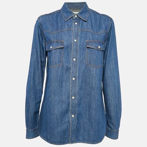 Saint Laurent Paris Blue Denim Full Sleeve Shirt L - Saint Laurent Paris - Modalova