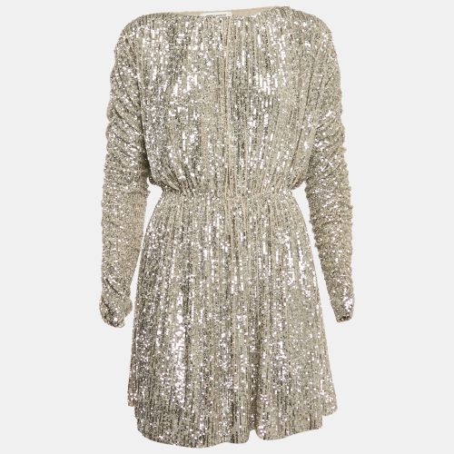 Saint Laurent Metallic Champagne Sequin Knit Dress S - Saint Laurent Paris - Modalova