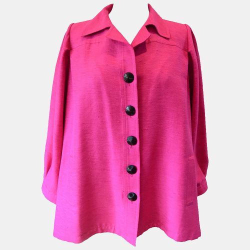 Yves Saint Laurent Vintage Pink Silk And Linen Faille Jacket - Saint Laurent Paris - Modalova