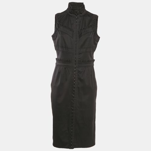 Saint Laurent Cotton High Neck Midi Dress L - Saint Laurent Paris - Modalova