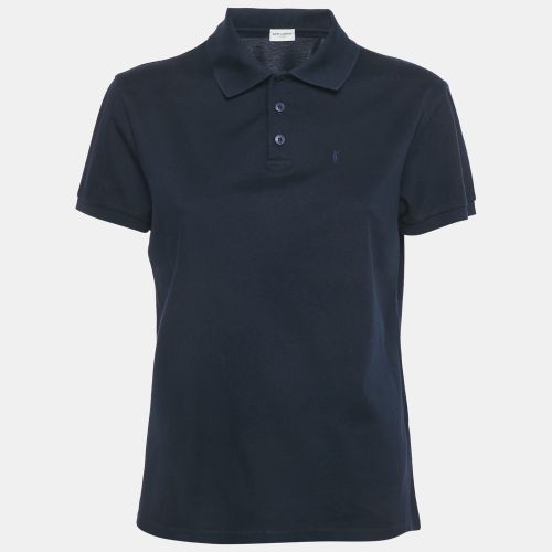 Cotton Pique Polo T-Shirt XS - Saint Laurent Paris - Modalova