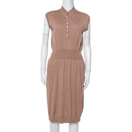 Yves Saint Laurent Chestnut Brown Wool Knit Sleeveless Dress L - Saint Laurent Paris - Modalova