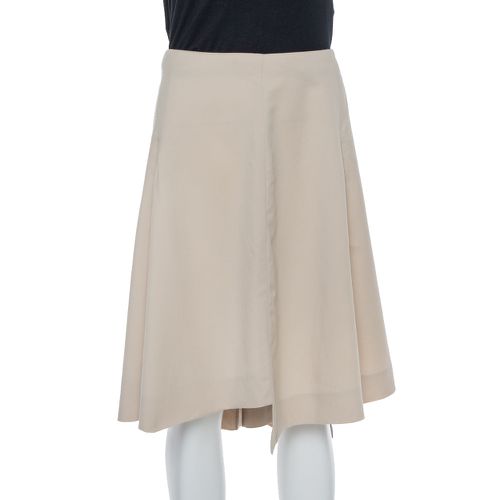 Saint Laurent Paris Ecru Wool Asymmetrical Short Skirt L - Saint Laurent Paris - Modalova