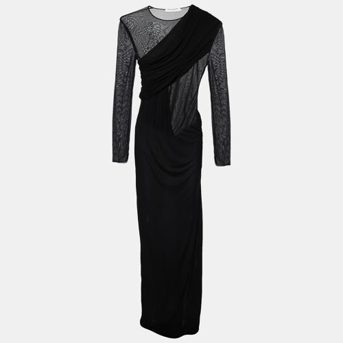 Saint Laurent Black Crepe & Jersey Draped Gown S - Saint Laurent Paris - Modalova