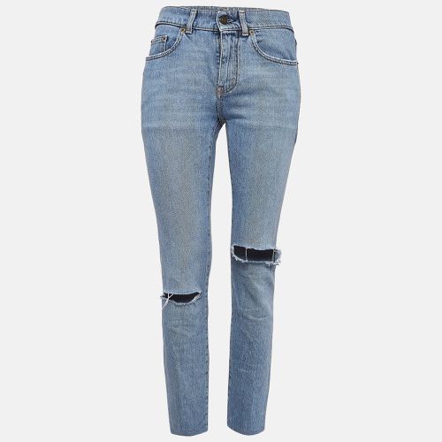 Saint Laurent Blue Ripped Denim Skinny Jeans M Waist 27" - Saint Laurent Paris - Modalova