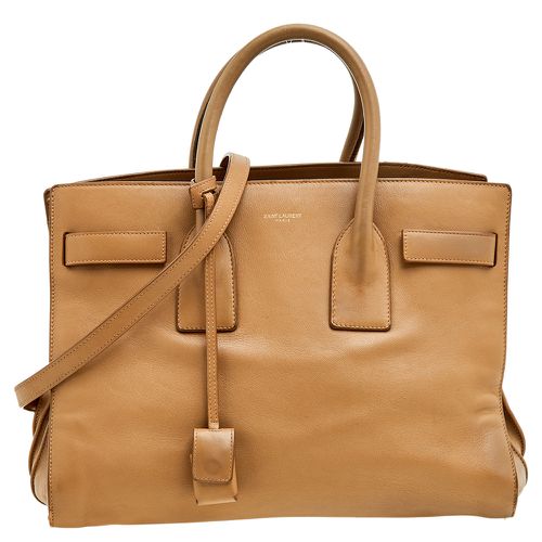 Saint Laurent Beige Leather Large Sac De Jour Tote - Saint Laurent Paris - Modalova