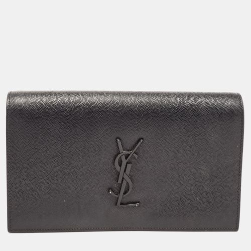 Saint Laurent Black Leather Kate Clutch - Saint Laurent Paris - Modalova