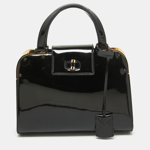 Yves Saint Laurent Black Patent Leather Uptown Satchel - Yves Saint Laurent - Modalova