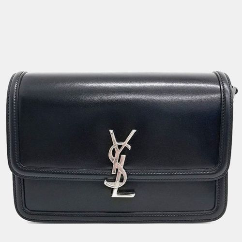 Saint Laurent Paris Black Leather Solferino Medium Satchel Bag - Saint Laurent Paris - Modalova