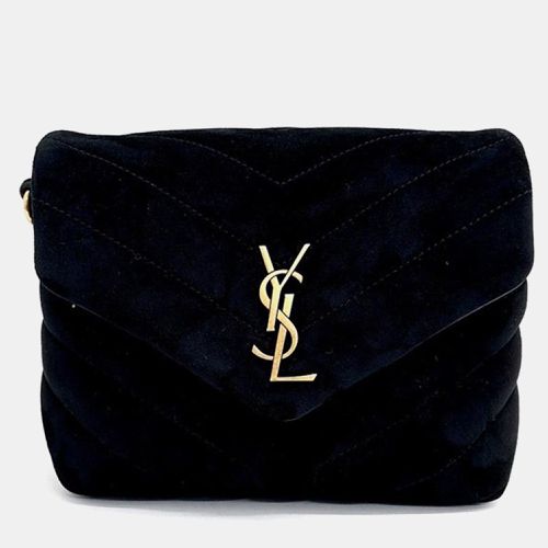 Saint Laurent Paris Black Suede Loulou Toy Crossbody Bag - Saint Laurent Paris - Modalova