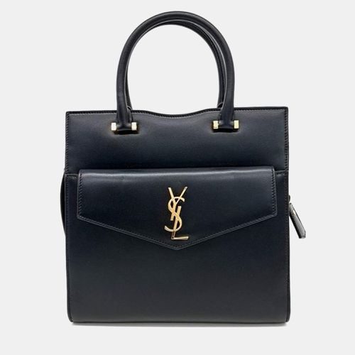 Saint Laurent Black Leather Uptown Handbag - Saint Laurent Paris - Modalova