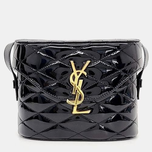 Saint Laurent Black Patent Leather June Shoulder Bag - Saint Laurent Paris - Modalova