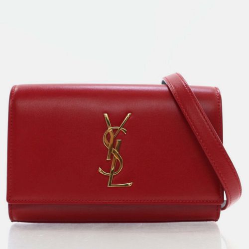 Saint Laurent Paris Red Leather Monogram Kate Belt Bag - Saint Laurent Paris - Modalova