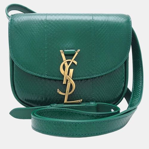 Leather Small Snakeskin Monogram Kaia Crossbody Bag - Saint Laurent Paris - Modalova