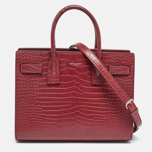 Saint Laurent Croc Embossed Leather Baby Classic Sac De Jour Tote - Saint Laurent Paris - Modalova