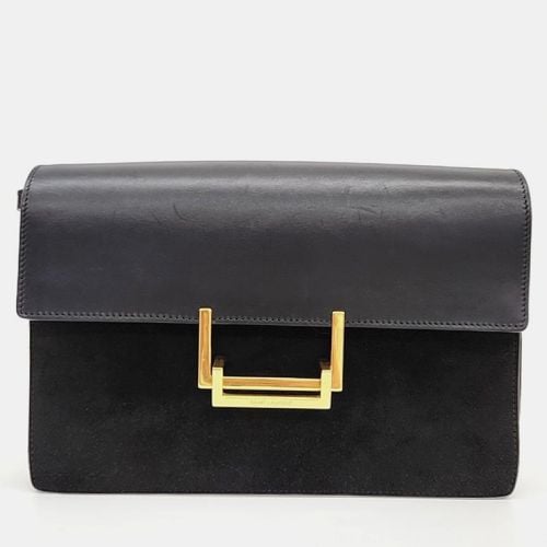 Saint Laurent Black Suede&Leather Lulu Medium Handbag - Saint Laurent Paris - Modalova